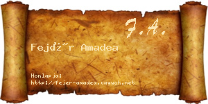 Fejér Amadea névjegykártya