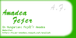 amadea fejer business card